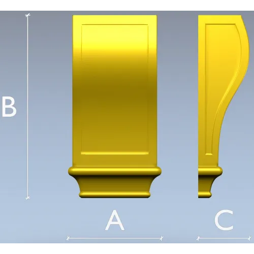 Decorative Corbel STL Model for CNC Milling - Regal Scroll