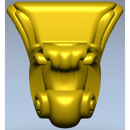 Ornate Corbel with Animal Head - STL 3D Model for CNC