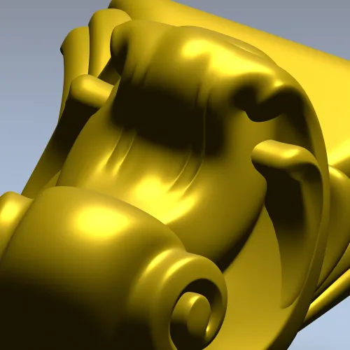 Ornate Corbel with Animal Head - STL 3D Model for CNC