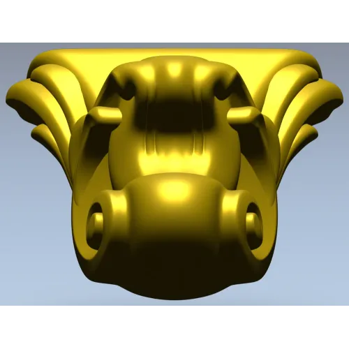 Ornate Corbel with Animal Head - STL 3D Model for CNC