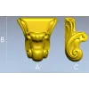 Ornate Corbel with Animal Head - STL 3D Model for CNC