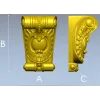 Regal Acanthus Corbel - ornamental STL 3D model for CNC