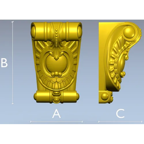 Regal Acanthus Corbel - ornamental STL 3D model for CNC