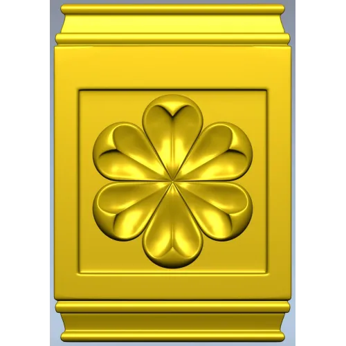 Petalcrest Plaque - STL 3D model for CNC milling
