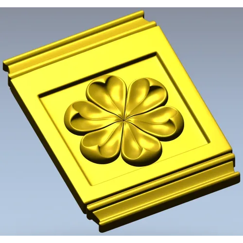 Petalcrest Plaque - STL 3D model for CNC milling