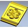 Petalcrest Plaque - STL 3D model for CNC milling