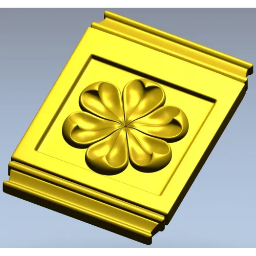 Petalcrest Plaque - STL 3D model for CNC milling