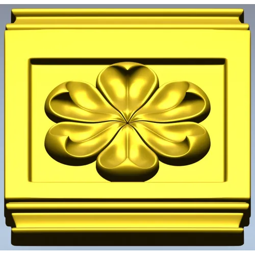 Petalcrest Plaque - STL 3D model for CNC milling