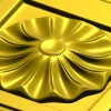 Классическая квадратная розетка с рельефной розой - 3D модель STL для ЧПУ