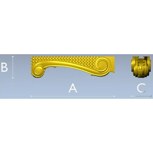 Ornate Scroll Bracket STL for CNC Router