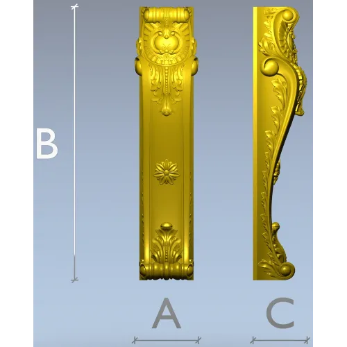 Regal Acanthus Bracket - STL 3D model for CNC carving