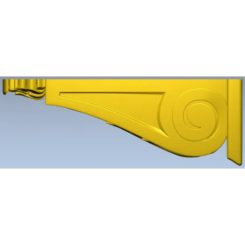 Acanthus Scroll Corbel - STL 3D model for CNC