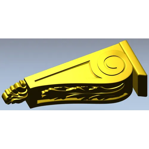 Acanthus Scroll Corbel - STL 3D model for CNC