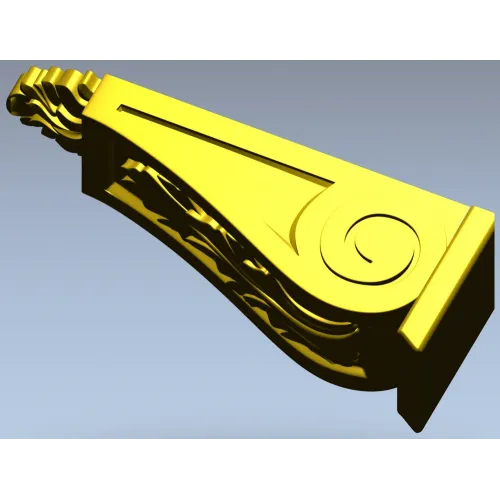 Acanthus Scroll Corbel - STL 3D model for CNC