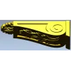 Acanthus Scroll Corbel - STL 3D model for CNC