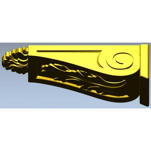 Acanthus Scroll Corbel - STL 3D model for CNC