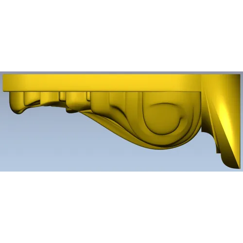 Acanthus Scroll Corbel - STL 3D model for CNC milling