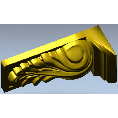 Acanthus Scroll Corbel - STL 3D model for CNC milling