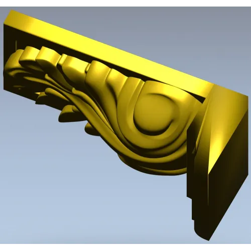 Acanthus Scroll Corbel - STL 3D model for CNC milling