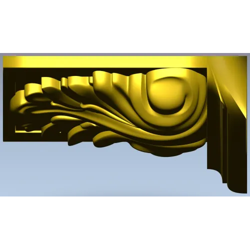 Acanthus Scroll Corbel - STL 3D model for CNC milling