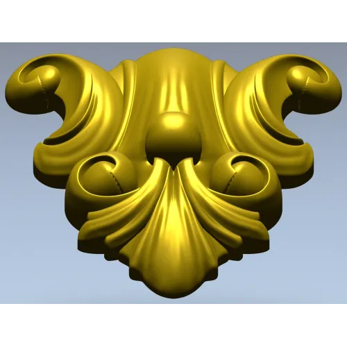 Акантовый кронштейн "Флорентийский картуш" - 3D модель STL для ЧПУ