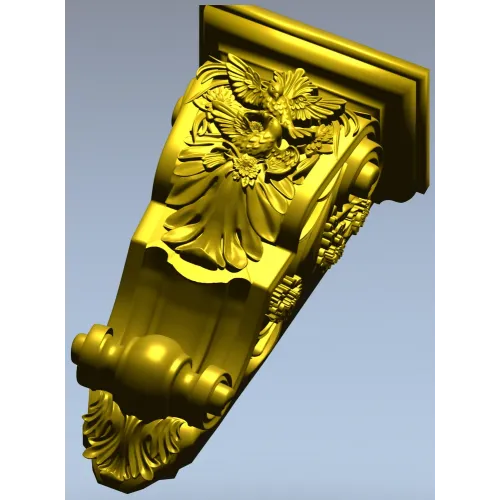Барочный декоративный кронштейн - 3D модель STL для ЧПУ