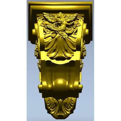 Барочный декоративный кронштейн - 3D модель STL для ЧПУ