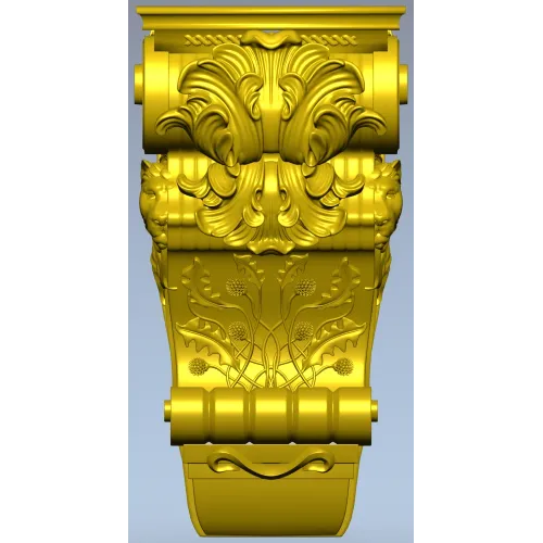 Regal acanthus corbel - STL 3D model for CNC