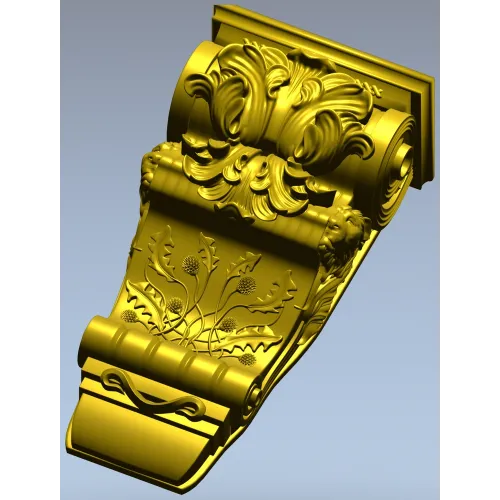 Regal acanthus corbel - STL 3D model for CNC