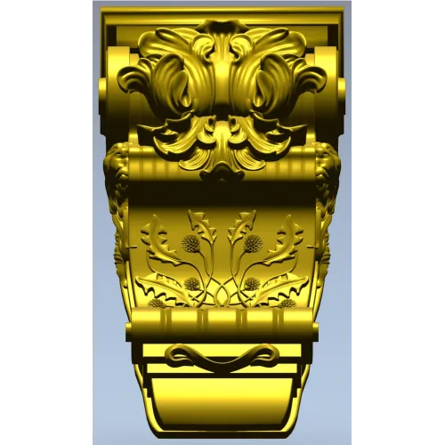 Regal acanthus corbel - STL 3D model for CNC