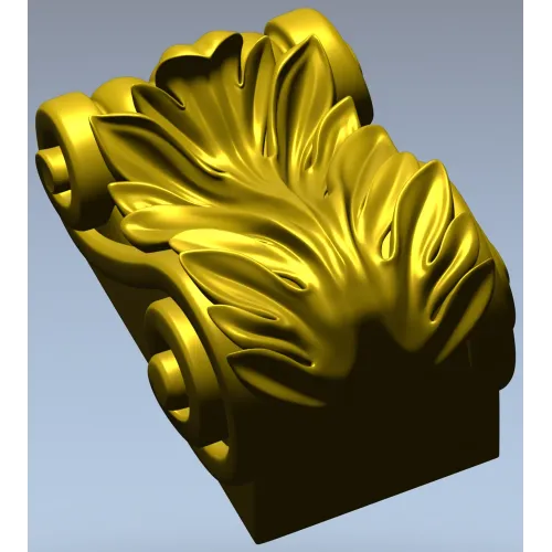 Acanthus Scroll Bracket STL for CNC