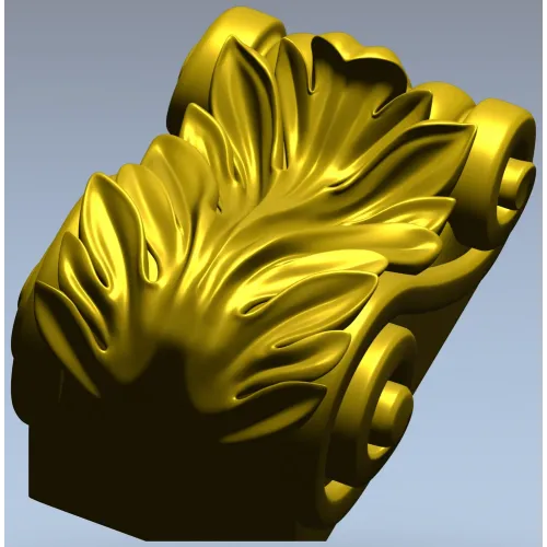 Acanthus Scroll Bracket STL for CNC