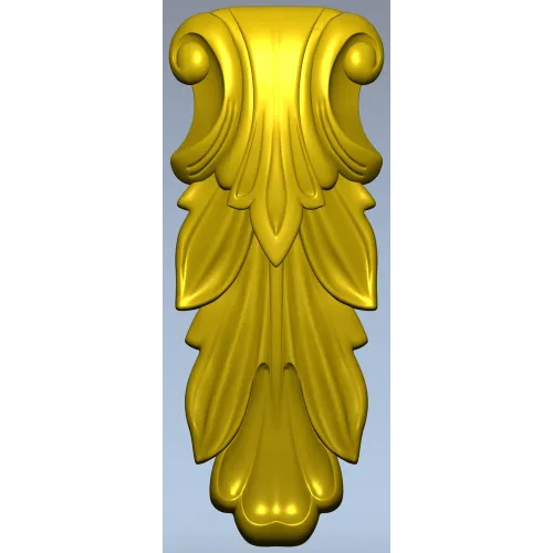 Acanthus Scroll Bracket - STL 3D model for CNC