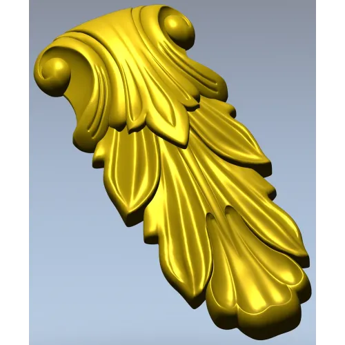 Acanthus Scroll Bracket - STL 3D model for CNC