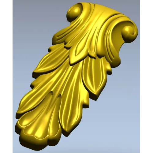 Acanthus Scroll Bracket - STL 3D model for CNC