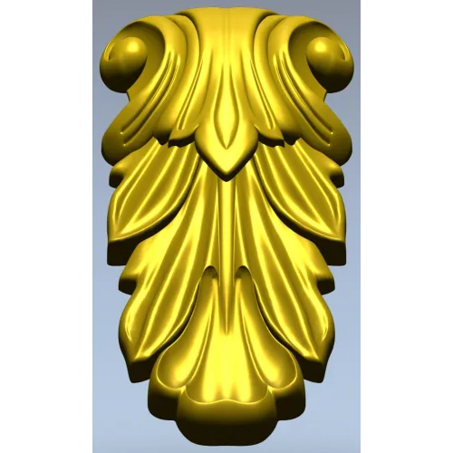Acanthus Scroll Bracket - STL 3D model for CNC