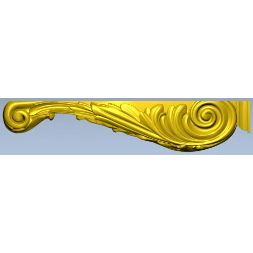 Imperial Acanthus Bracket - 3D model STL for CNC carving