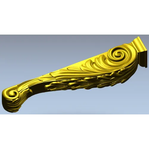 Imperial Acanthus Bracket - 3D model STL for CNC carving