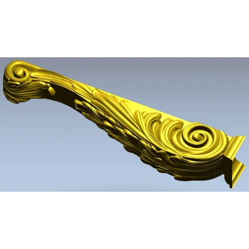 Imperial Acanthus Bracket - 3D model STL for CNC carving