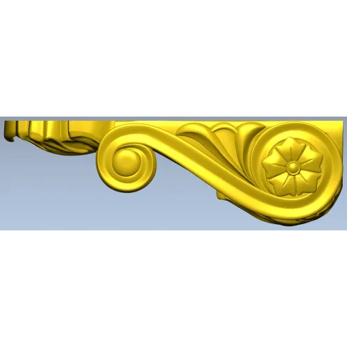 Acanthus Scroll Corbel STL for CNC Milling