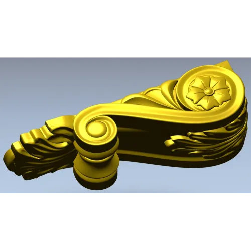 Acanthus Scroll Corbel STL for CNC Milling