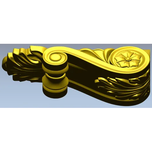 Acanthus Scroll Corbel STL for CNC Milling