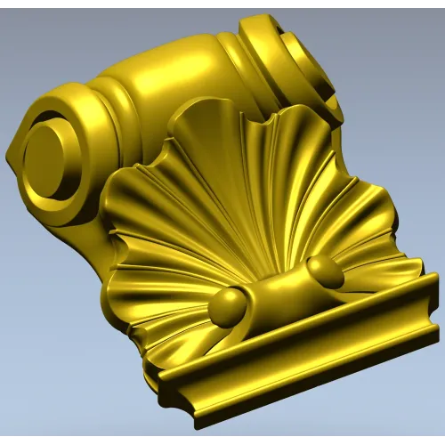 Декоративный кронштейн-раковина 3D STL для ЧПУ