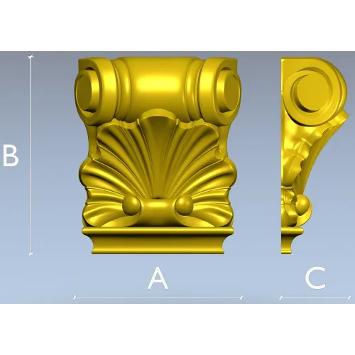 Декоративный кронштейн-раковина 3D STL для ЧПУ