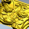 Rosa Coronet - Floral Capital STL for CNC