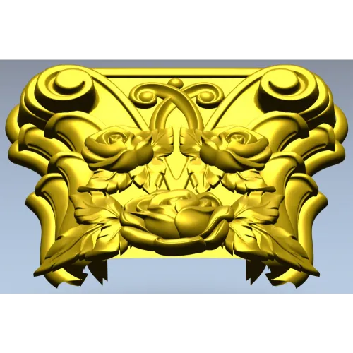 Rosa Coronet - Floral Capital STL for CNC