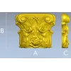 Rosa Coronet - Floral Capital STL for CNC