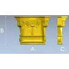 Капитель классическая в стиле коринф - stl модель для ЧПУ