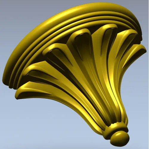 Веерная капитель - 3D модель STL для ЧПУ