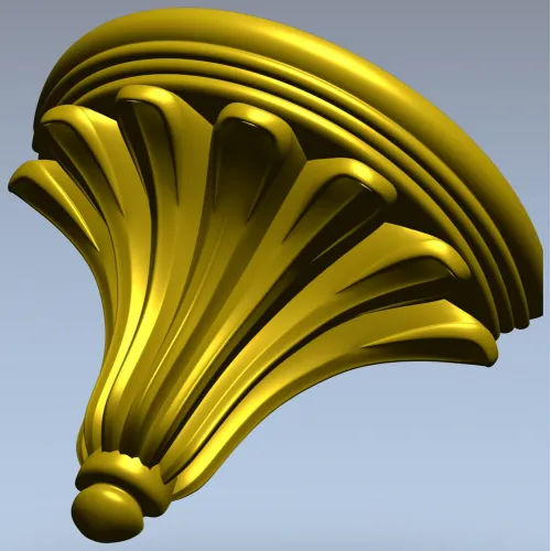 Веерная капитель - 3D модель STL для ЧПУ